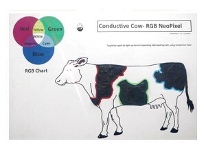A067 - Conductive Cow - Ai Coded using Conductive Paint