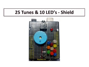 A068 - 25 Tunes-10 LED's Infrared Shield