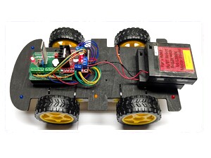 A083 - IR-BT 4WD Robot Buggy with Pat's V4 L298N Motor Driver Shield