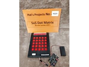 P029 - 5x5 Dot Matrix-20mm Jumbo LED's